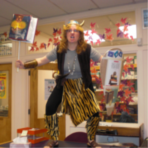 Conan the Librarian celebrates all books returned!