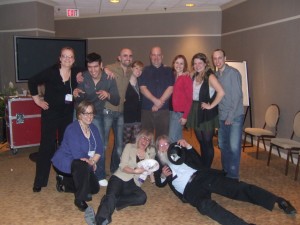 Authors getting dramatic at Ad Astra.