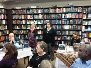 Sandra Kasturi at the reading Maaja Wentz, Feeding Frenzy Launched March 2018